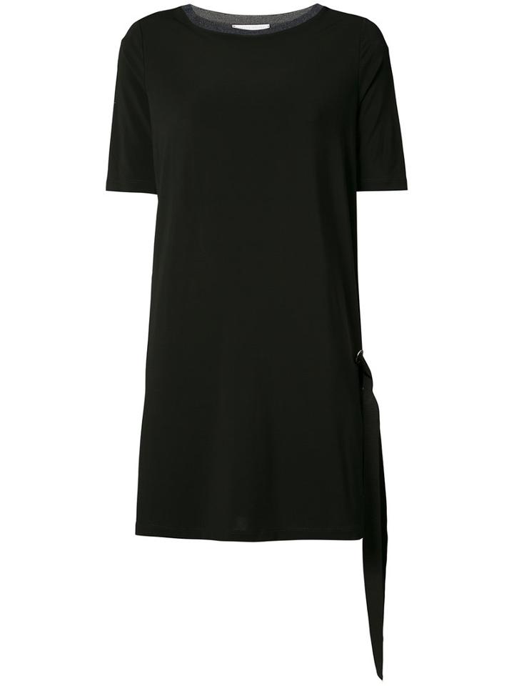Fabiana Filippi - Side Hanging Tie Top - Women - Spandex/elastane/viscose - 44, Black, Spandex/elastane/viscose