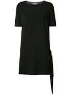Fabiana Filippi - Side Hanging Tie Top - Women - Spandex/elastane/viscose - 44, Black, Spandex/elastane/viscose