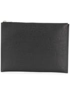 Saint Laurent Embossed Logos Clutch Bag - Black