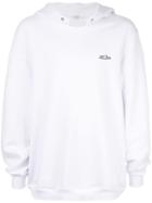 We11done Cutout Collar Hoodie - White