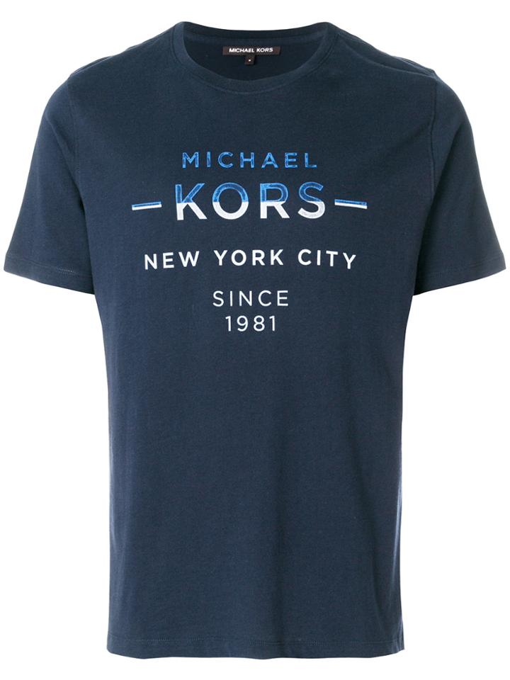 Michael Michael Kors Logo Print T-shirt - Blue