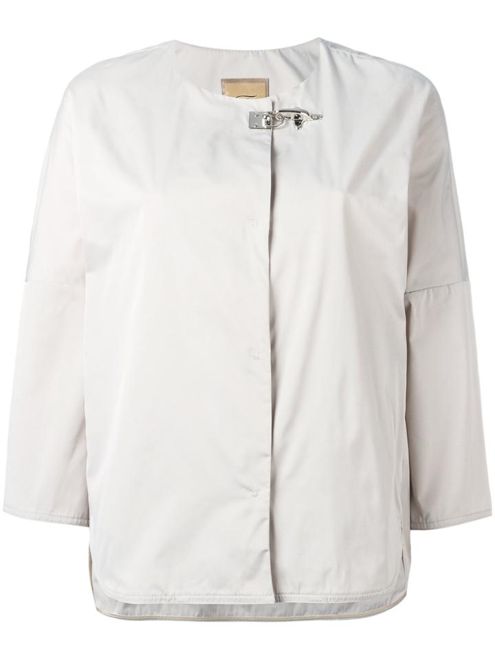 Fay Stylised Buckle Jacket - Nude & Neutrals