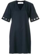 Victoria Victoria Beckham Cutout Sleeve Shift Dress - Blue
