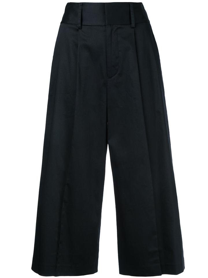 Alice+olivia Santana Cropped Trousers, Women's, Size: 8, Black, Cotton/spandex/elastane