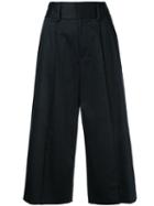 Alice+olivia Santana Cropped Trousers, Women's, Size: 8, Black, Cotton/spandex/elastane