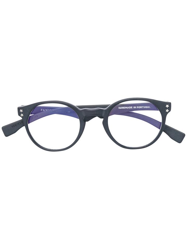 Family Affair - Round Frame Glasses - Unisex - Acetate - 46, Black, Acetate