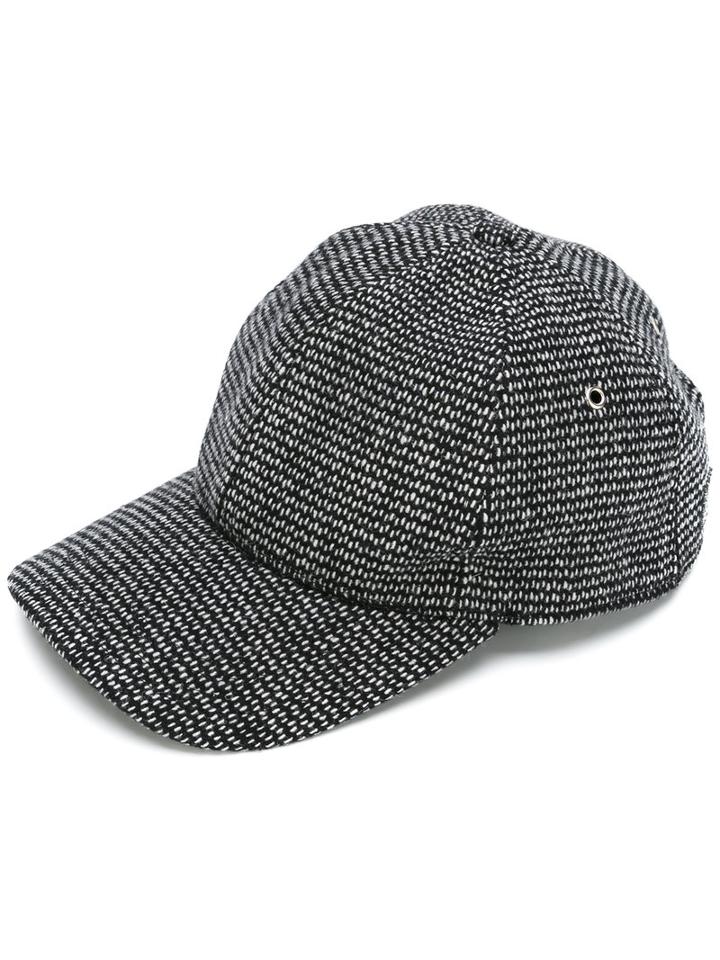 Ami Alexandre Mattiussi - Woven Baseball Cap - Men - Other Fibres/virgin Wool/polyimide - One Size, Black, Other Fibres/virgin Wool/polyimide