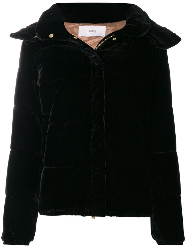 Closed Velvet Padded Jacket - Black