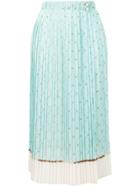 Elisabetta Franchi Pleated Skirt - Blue