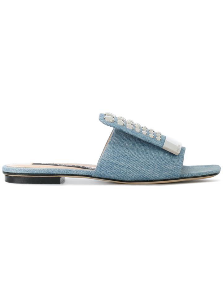 Sergio Rossi Studded Open-toe Sandals - Blue