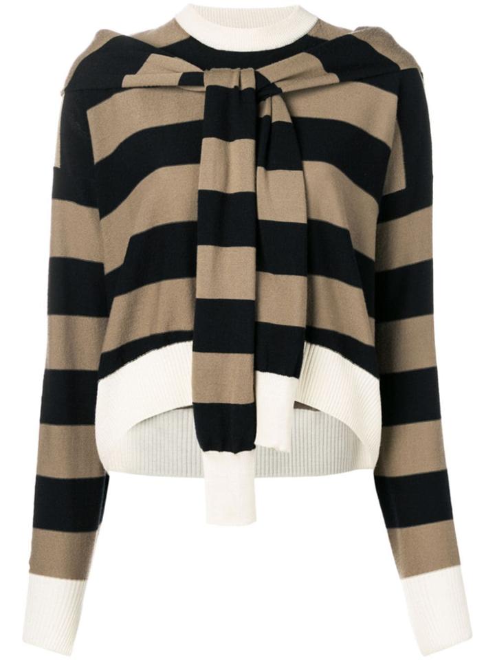 Sonia Rykiel Cropped Striped Jumper - Brown