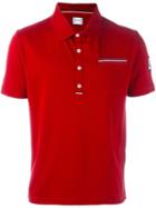 Moncler Gamme Bleu Classic Polo Shirt, Men's, Size: Small, Red, Cotton