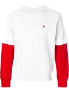 Ami Alexandre Mattiussi Bi-colour Sweatshirt - Grey