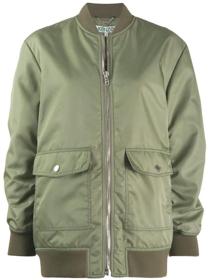 Kenzo Zipped Bomber Jacket - Green