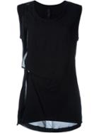 Ilaria Nistri Scoop Neck Tank Top, Women's, Size: 44, Black, Cotton/silk