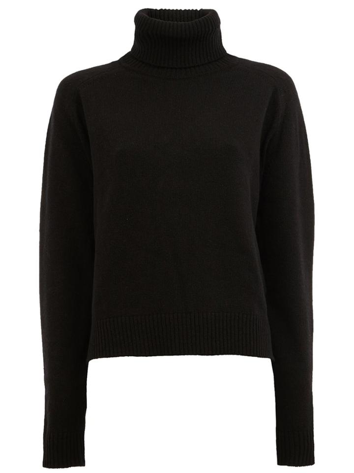 Faith Connexion Roll Neck Jumper - Black