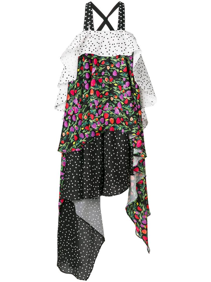 Ssheena Draped Floral Dress - Multicolour