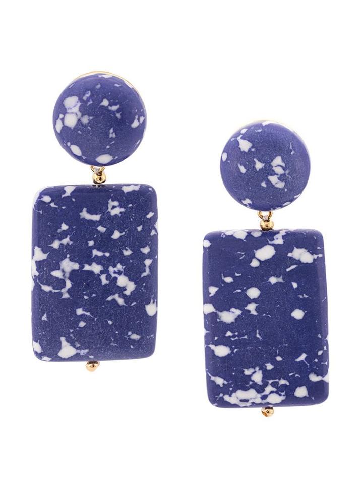 Lele Sadoughi Marble Effect Post Earrings - Pink
