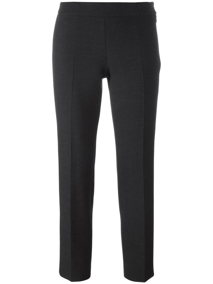Alberto Biani Cropped Tapered Trousers, Women's, Size: 42, Grey, Polyester/viscose/cotton/cotton