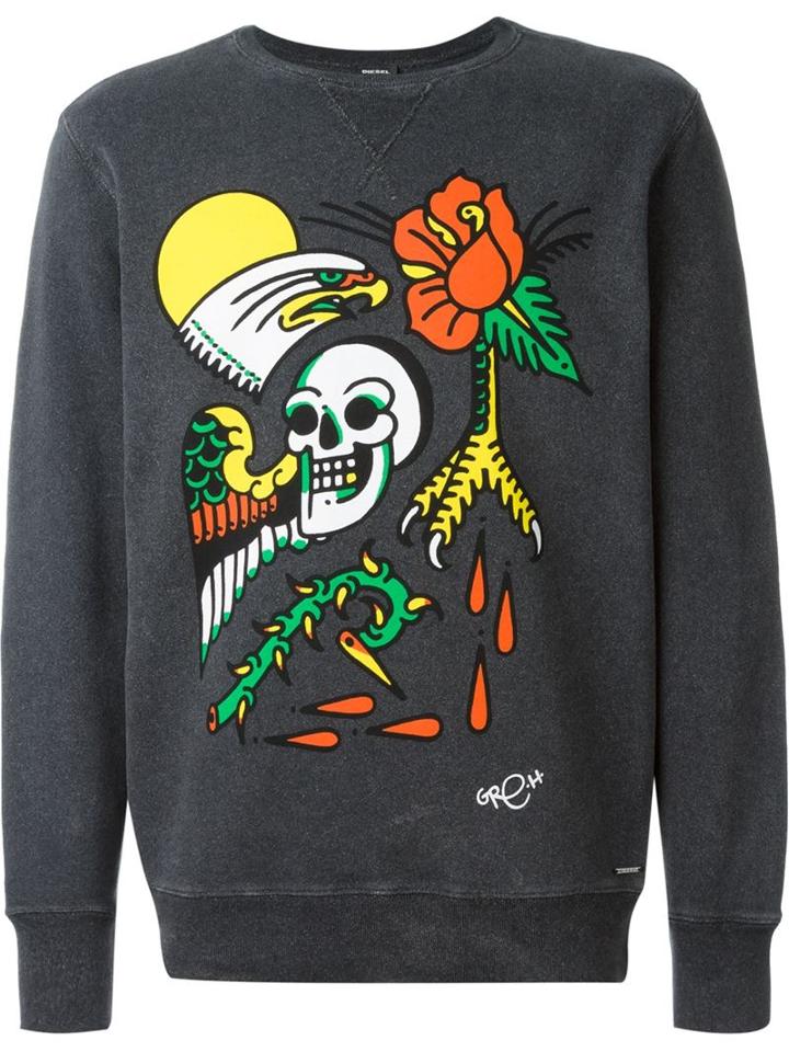Diesel Multicoloured Print Sweatshirt