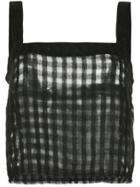 Venroy Checkered Cropped Top - Black