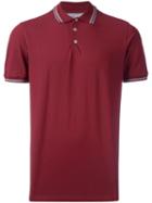 Brunello Cucinelli Striped Trim Polo Shirt, Men's, Size: Xl, Red, Cotton