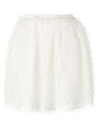 Red Valentino Ruffled Mini Skirt, Women's, Size: 40, White, Cotton/polyamide
