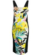 Cavalli Class Jungle Print Cocktail Dress - Black