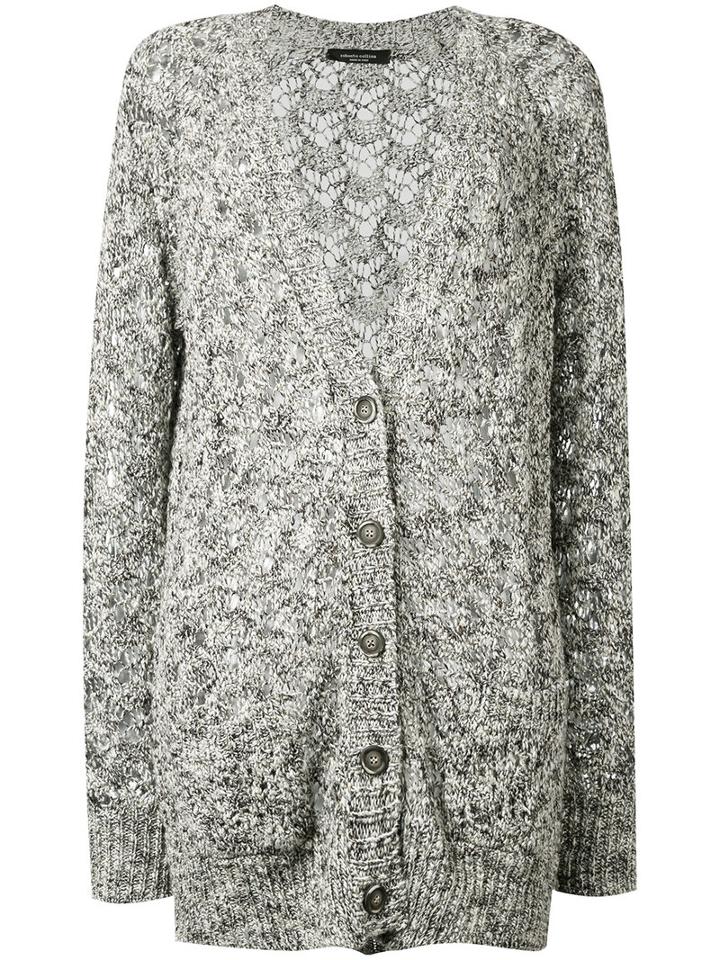Roberto Collina - Open-knit Cardigan - Women - Cotton/linen/flax/viscose/polyimide - M, Cotton/linen/flax/viscose/polyimide