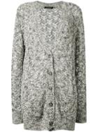 Roberto Collina - Open-knit Cardigan - Women - Cotton/linen/flax/viscose/polyimide - M, Cotton/linen/flax/viscose/polyimide