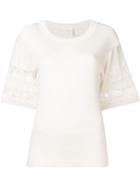 Chloé Lace Panel Top - White