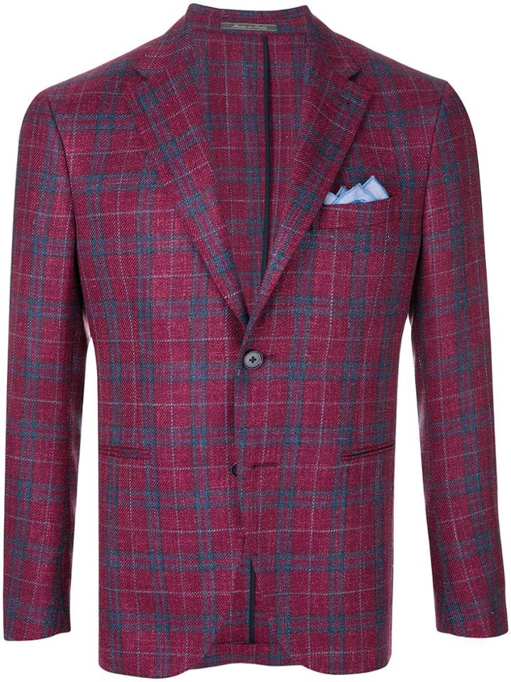Cantarelli Plaid Fitted Jacket - Pink & Purple