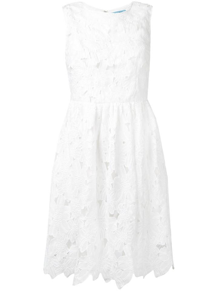 Guild Prime Floral Lace Midi Dress, Women's, Size: 36, White, Polyester