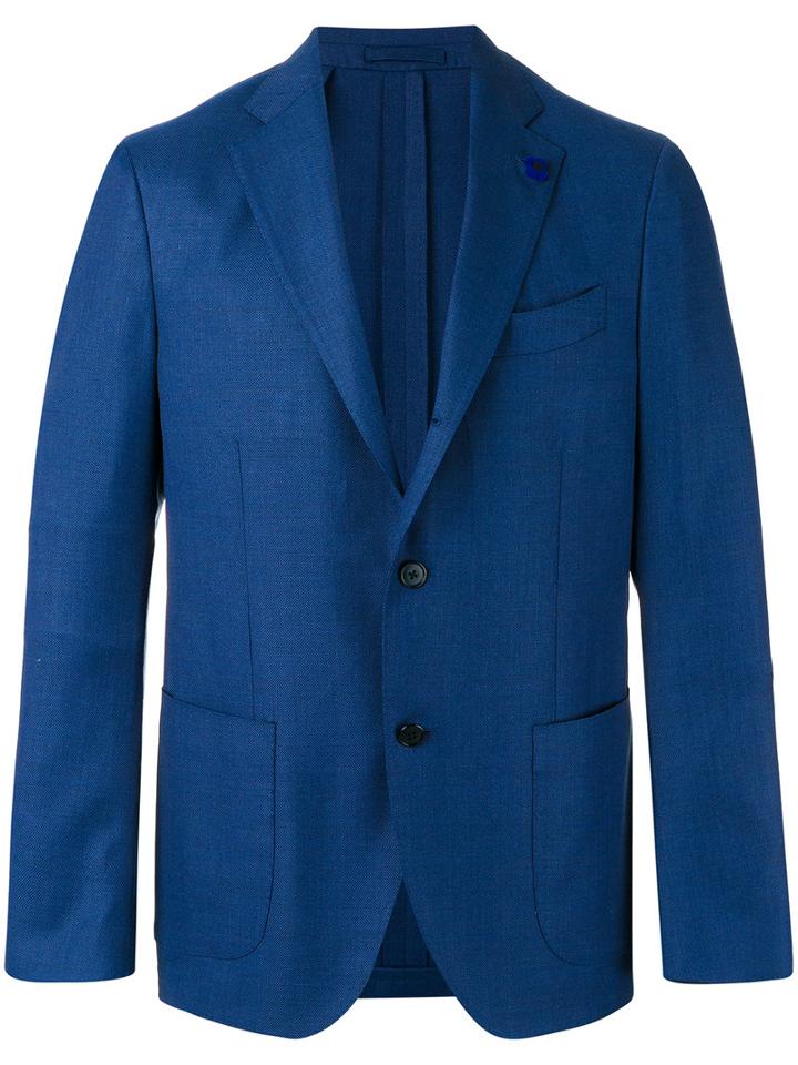 Lardini - Two Button Blazer - Men - Cupro/viscose/wool - 46, Blue, Cupro/viscose/wool