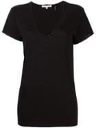 Helmut Lang Scoop Neck T-shirt, Women's, Size: Medium, Black, Cotton/cashmere