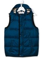 Burberry Kids Padded Gilet, Boy's, Size: 14 Yrs, Blue