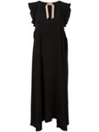 No21 Maxi Dress, Women's, Size: 38, Black, Acetate/silk