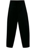 Comme Des Garçons Homme Plus Silk Panel Cropped Trousers - Black