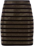 Balmain Studded Skirt, Women's, Size: 40, Black, Cotton/spandex/elastane/glass
