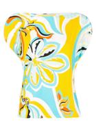 Emilio Pucci Printed Boat Neck T-shirt - Yellow