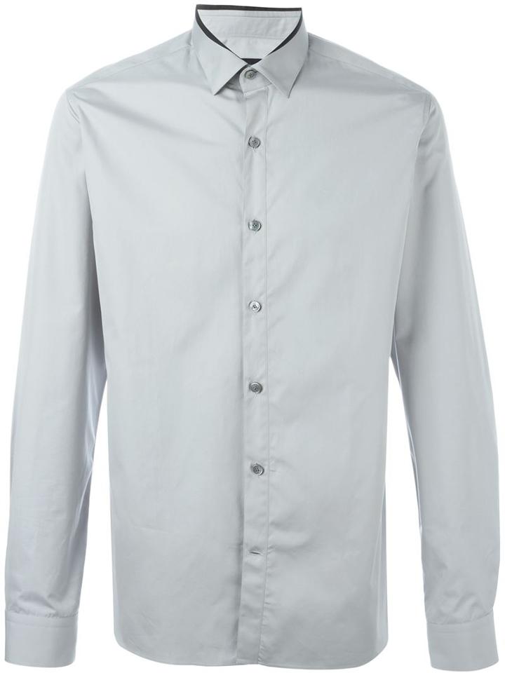 Lanvin Classic Shirt, Men's, Size: 39, Grey, Cotton