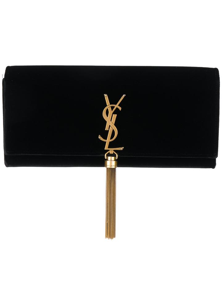 Saint Laurent Kate Tassel Clutch - Black