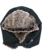 Woolrich Fur Lined Trapper Hat, Men's, Size: Large, Blue, Nylon/polyester/rabbit Fur/viscose