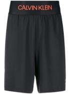 Calvin Klein Logo Waistband Track Shorts - Black