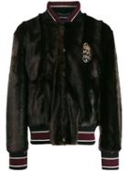 Dolce & Gabbana Faux Fur Bomber Jacket - Brown