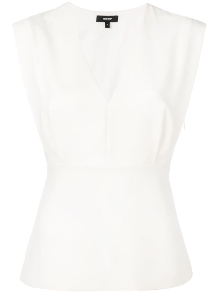 Theory V-neck Blouse - White