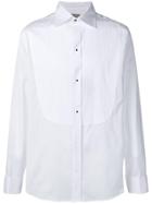 Canali Ribbed Bib Shirt - White