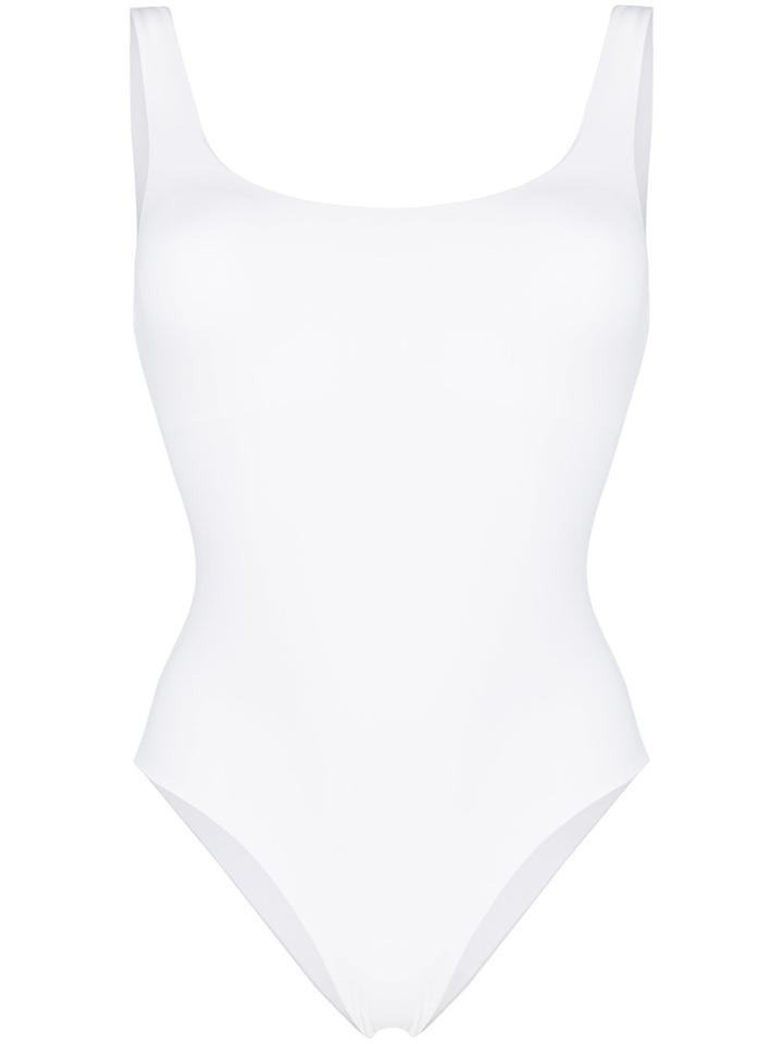 Fisico Back Lace-up Swimsuit - White