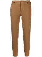 Pt01 Cropped Skinny Trousers - Brown