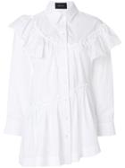 Simone Rocha Asymmetric Ruffled Shirt - White
